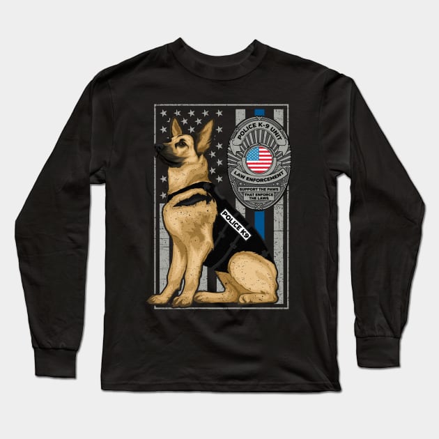 Police K 9 Unit German Shepherd Dog Thin Blue Line K9 Unit